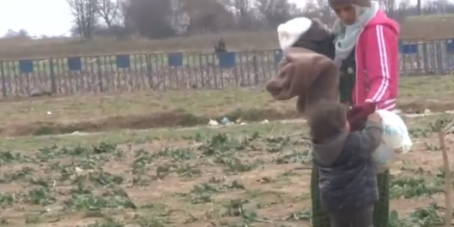 Minik mültecinin ağır yükü