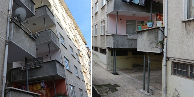 Rize'nin 'Pisa kuleleri'ne demir direkli önlem