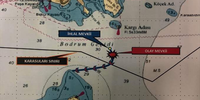 Yunan sahil g�venlik botu, T�rk kara sular�ndan ��kar�ld�