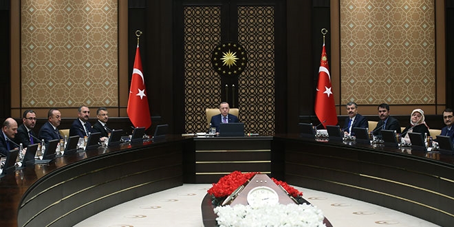 Cumhurbaşkanlığı Külliyesi'ndeki 'koronavirüs' toplantısı 5 saat sürdü