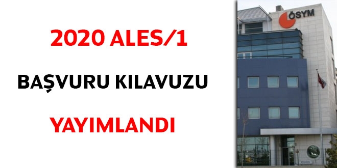 2020 ALES/1 bavuru klavuzu yaymland