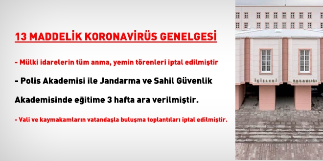 İçişleri Bakanlığı: Bütün yemin, anma, mezuniyet törenleri iptal edildi
