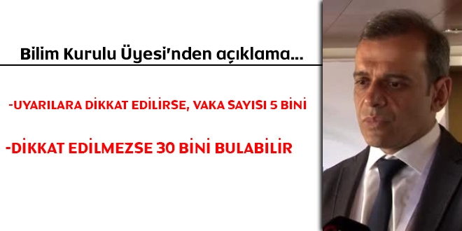 Bilim Kurulu Üyesi: 3-4 hafta içinde 5 bin vaka bekliyoruz
