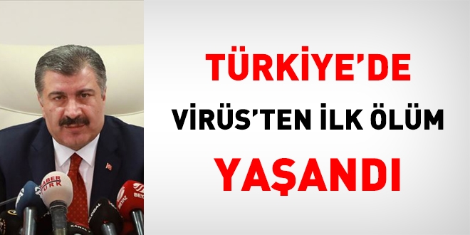Türkiye'den virüsten ilk ölüm yaşandı. Vaka sayısı 98 oldu
