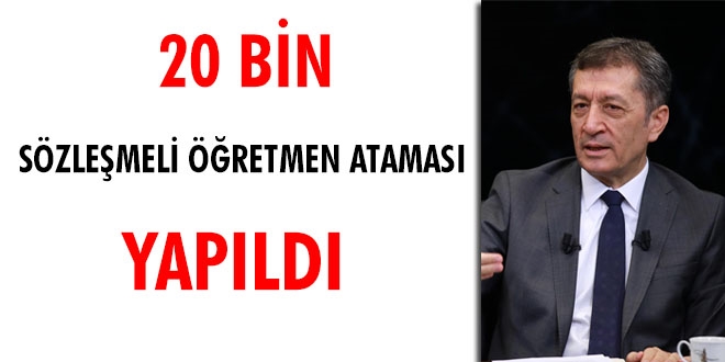 20 bin sözleşmeli öğretmen ataması yapıldı