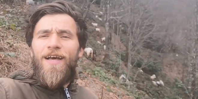 Rizeli çoban bu kez koronavirüse türkü yazdı