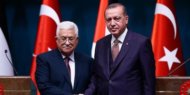 Cumhurbaşkanı Erdoğan, Filistin Devlet Başkanı ile görüştü