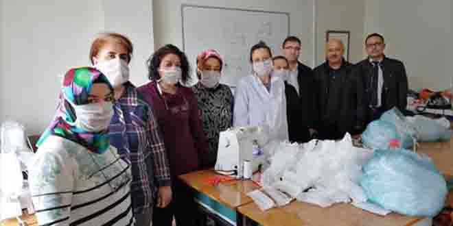 Meslek lisesinde kamu kurumlar� i�in 100 bin maske �retilecek