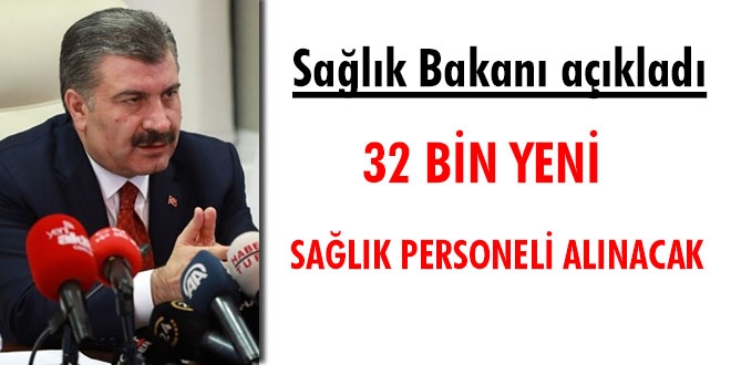 Fahrettin Koca: 32 bin yeni salk personeli alacaz