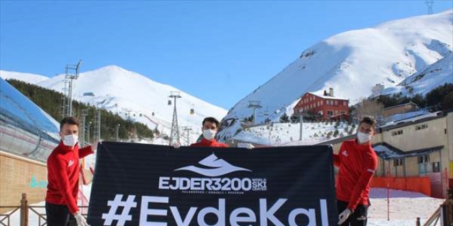 Palandken'deki kayak heyecan Kovid-19 nedeniyle sona erdi
