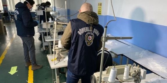 �stanbul'da 1 milyon sahte maske ele ge�irildi