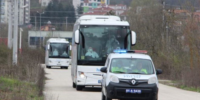 Yurt dışından gelen 159 kişi Düzce'de yurda yerleştirildi