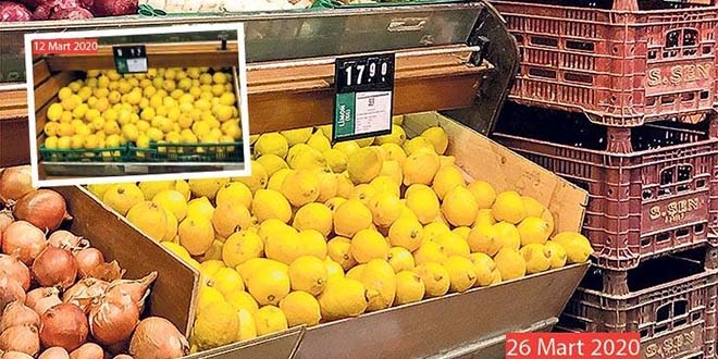 Limon kalkan oldu fiyat 18 liray grd
