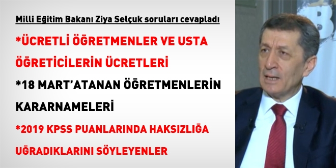 Ziya Selçuk'tan ücretli öğretmenleri umutlandıran açıklama
