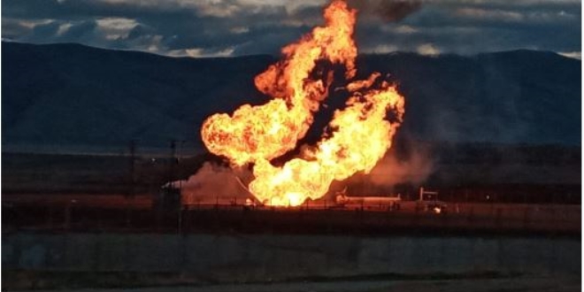 Ağrı'da doğalgaz boru hattında patlama