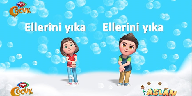 TRT Çocuk'un sevilen kahramanlarından 'el yıkama' şarkıları