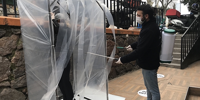 Restoranda koronavir�s �nlemi: dezenfekte kabini