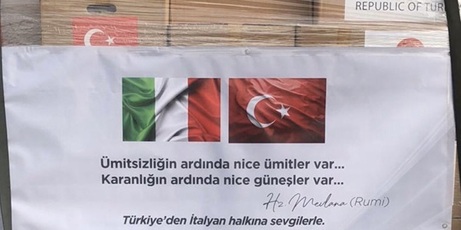 Trkiye'nin gnderdii tbbi yardm, talya'ya ulat