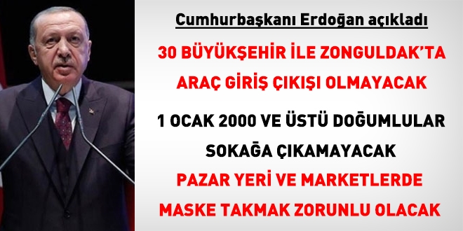 Erdoan: 30 bykehir ile Zonguldak'a ara giri k olmayacak