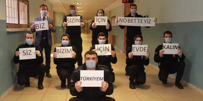 İnfaz koruma memurlarından 'Evde kal' çağrısı