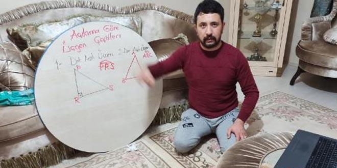 Eğitim engel tanımadı! Yer sofrasında online ders
