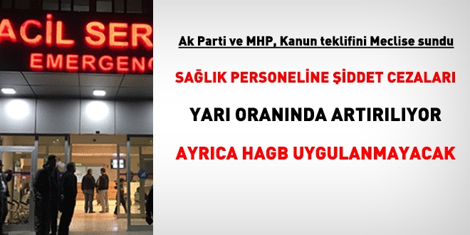 AK Parti ve MHP'den sağlık çalışanları için yeni yasa teklifi
