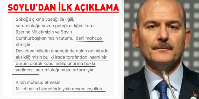 Süleyman Soylu'dan ilk açıklama
