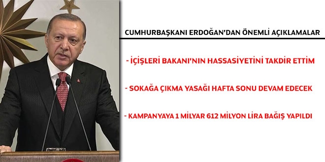 Cumhurbaşkanı Erdoğan'dan 'Süleyman Soylu' ve 'sokağa çıkma yasağı' açıklaması