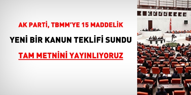 AK Parti'den 15 maddelik yeni teklif... KYK borçları erteleniyor