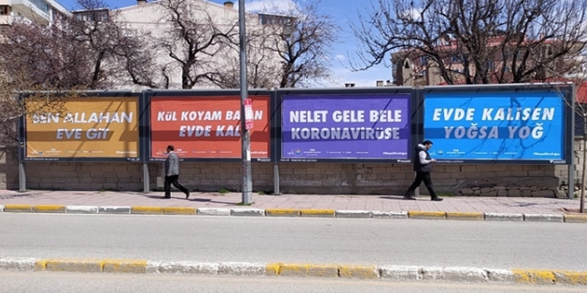 Belediye'den yöresel şiveli 'evde kal' çağrısı