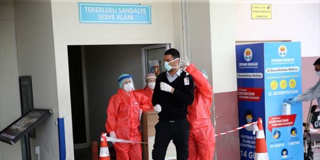 Koronavirüs testi yaptırdığı hastanede güvenlik görevlilerini darbetti