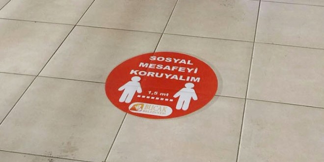 Maske ve sosyal mesafenin hayati önemini anlatan şema
