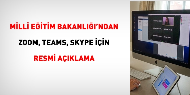 MEB'den; Zoom, Skype, Teams açıklaması