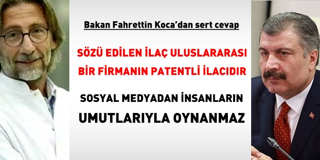 Salk Bakan'ndan Ercment Oval'ya sert cevap