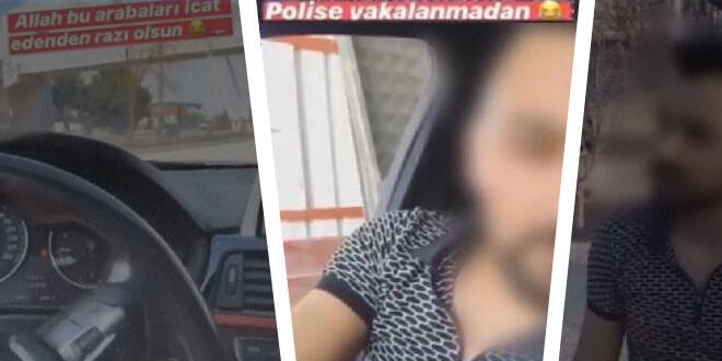 Ekmek alma bahanesiyle cıkıp drift atan sürücüye ceza