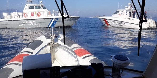Yunan Sahil G�venlik unsurlar� T�rk karasular�na girdi