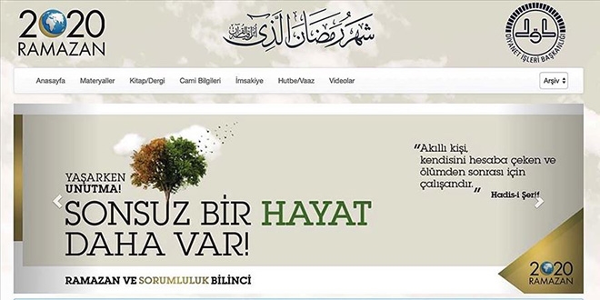 Diyanetin ramazana özel sitesi güncellendi