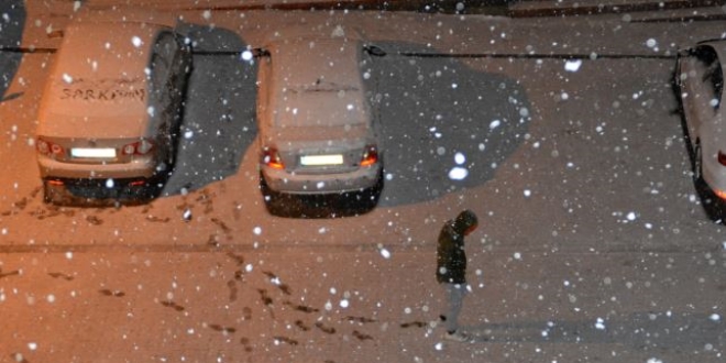 Kars'ta kar yağışı etkili oldu