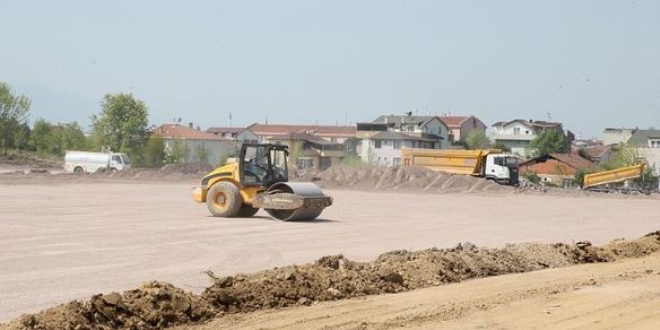 Kocaeli'deki sahra hastanesi inşaatında çalışmalar sürüyor