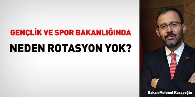 Genlik ve Spor Bakanl'nda neden rotasyon yok?