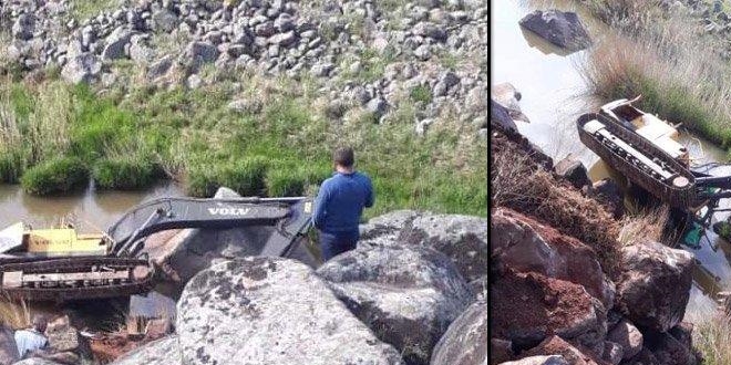 Kepçe operatörünün inanılmaz kurtuluşu
