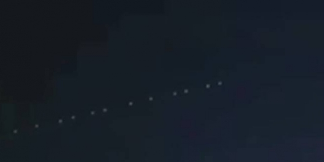 Starlink uydu serisi Mardin'den görüldü