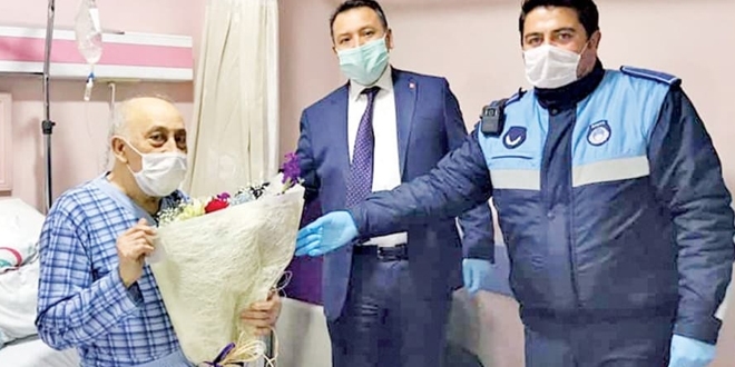 Zabıtaya hitabıyla duygulandıran Burhan amca taburcu edildi