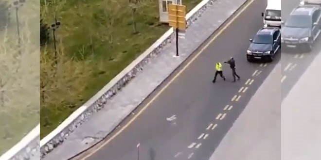 Ankara'da trafik polisine saldıran zanlı yakalandı