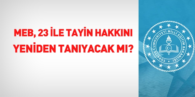 İller arası yer değiştirmeler için MEB'e öneri