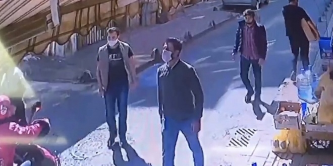 Maskeli magandalar, iki işletmeciyi tekme tokat dövdüler