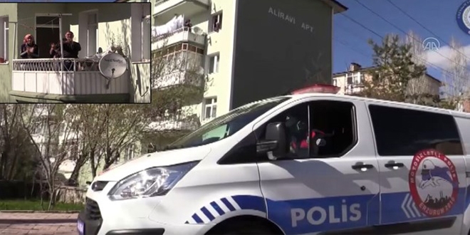 Erzurum polisi çaldı: Hele dadaş evde kal, korona var, virüs var