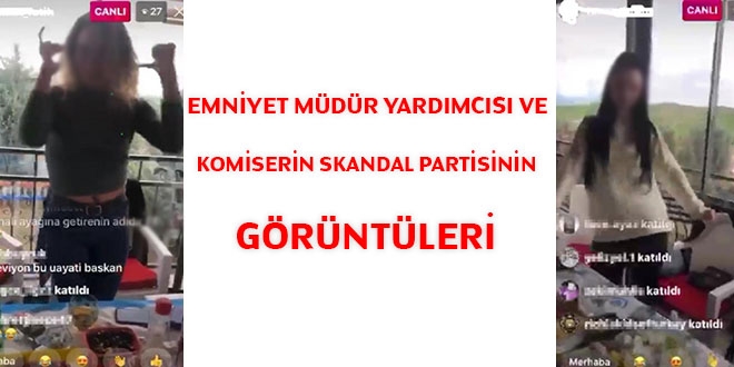 Emniyet müdür yardımcısı ve komiserin skandal partisinin görüntüleri