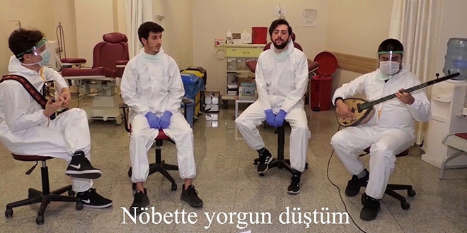 Sağlık çalışanlarının 'Covid' şarkısı beğeni yağmuruna tutuldu