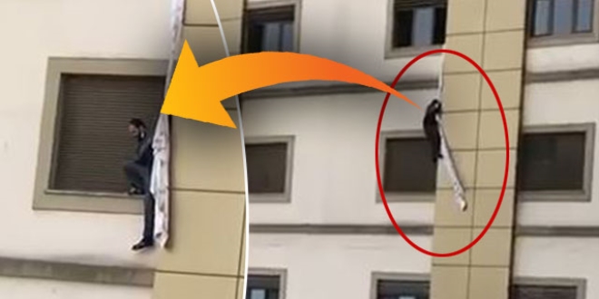 Korona şüphelisi çarşaf bağlayıp hastaneden kaçmaya çalıştı